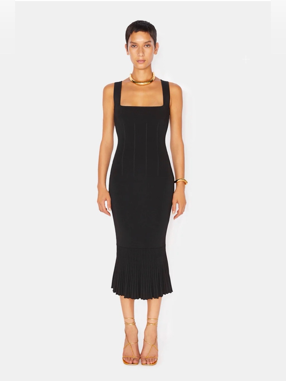 GALVAN LONDON ATALANTA MIDI DRESS - BLACK - XS